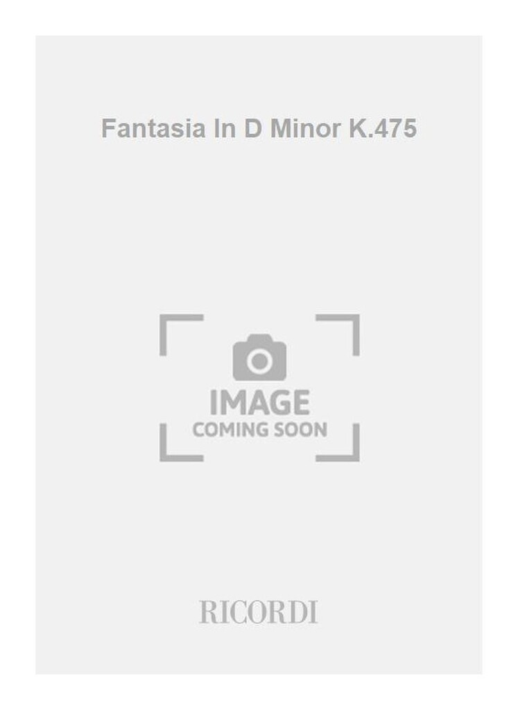 Fantasia Per Pianoforte Kv 475 In Do Min.